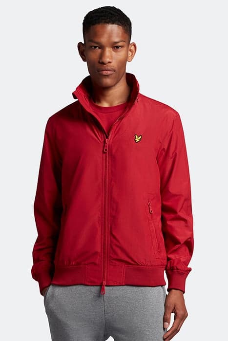 MESH LINED JACKET WITH PANELLED SLEEVES TUNNEL RED by Lyle & Scott