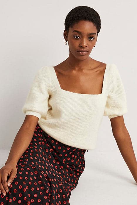 SQUARE NECK FLUFFY JUMPER IVO by Boden