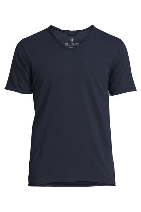 BASIC V-NECK TEE SLUB JERSEY DK. NAVY by Dstrezzed