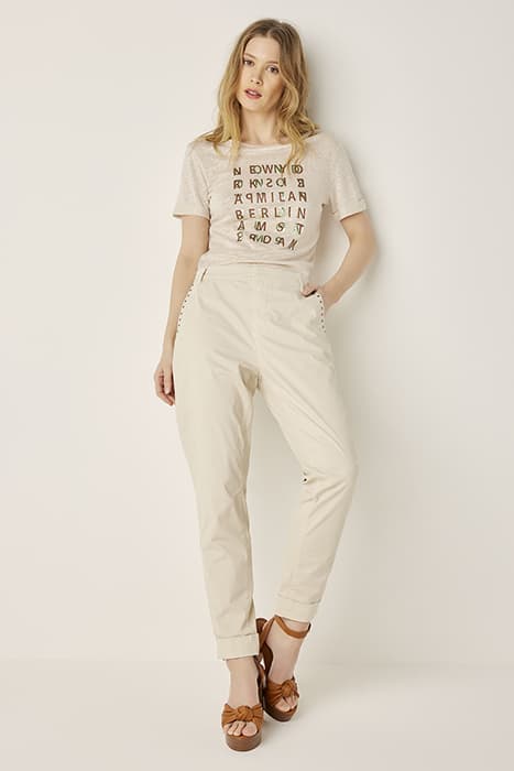 CHINO PANT PEACHY FINE TWILL WHITES WHITES by Summum Woman