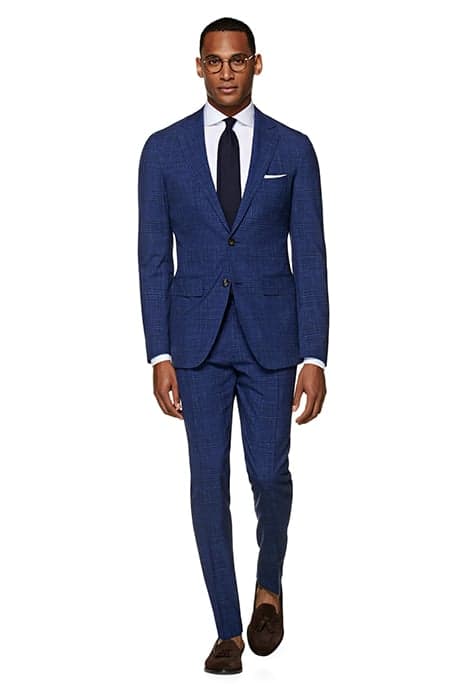 MID BLUE CHECKED HAVANA SUIT by Suitsupply