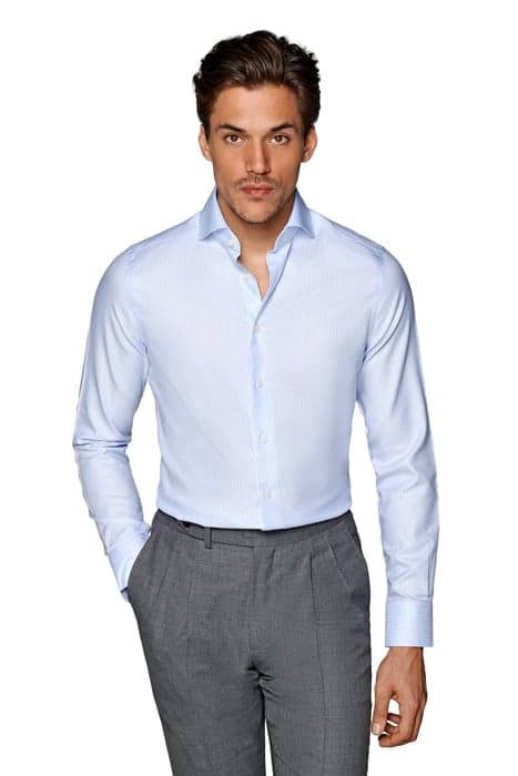 Light Blue Striped Extra Slim Fit Shirt by Suitsupply