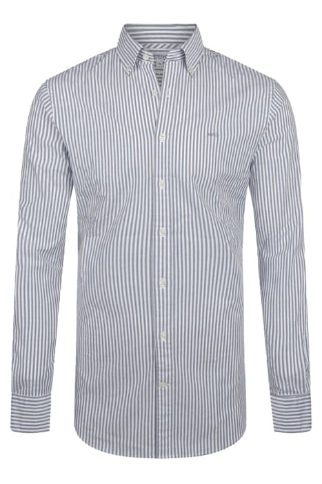 STRETCH OXFORD SHIRT BIG STRIPE L/S RF NAVY by McGregor