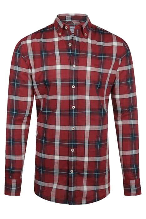 COTTON CHECK SHIRT L/S RF DARK RED by McGregor