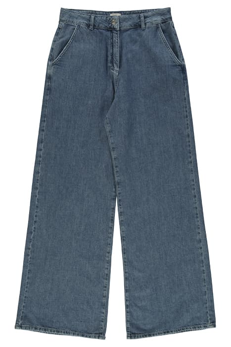 ZUZI LINEN BLEND DNM WIDE JEAN MID BLUE by French Connection