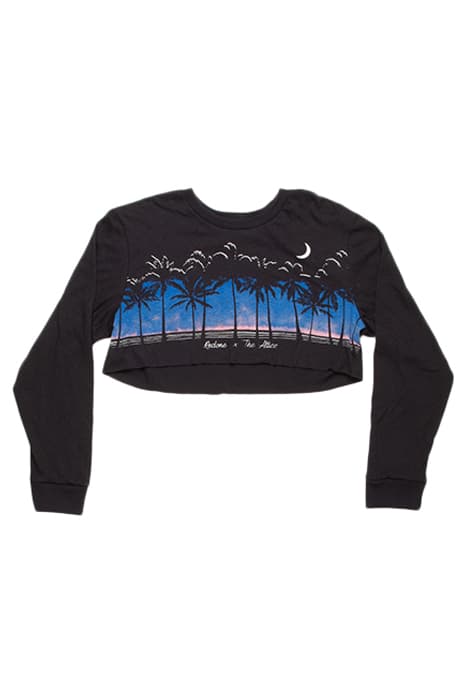 CROPPED LONG SLEEVE SUNSET STONE BLACK by RE/DONE