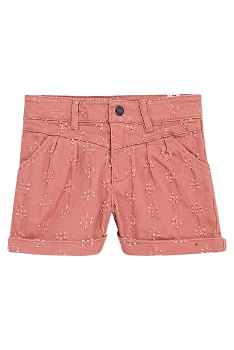 Short en jean dusty rose usures placées fille by IKKS