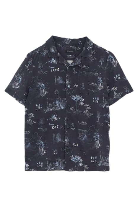 Chemisette navy toile de Jouy coton bio garçon  by IKKS