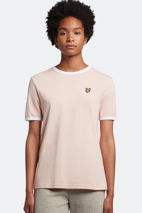 RINGER T-SHIRT W798 SKY PINK by Lyle & Scott