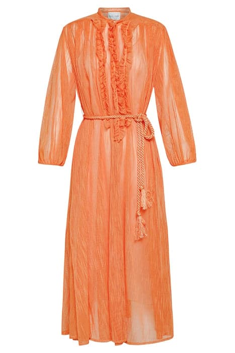 COTTON LENO BELTED DRESS ORANGINA by forte_forte