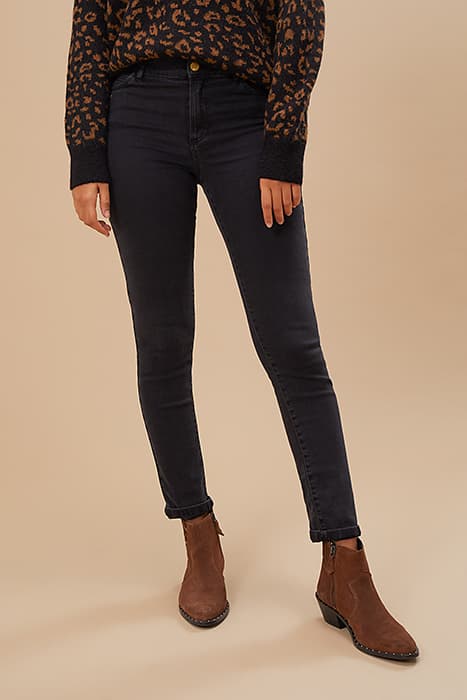 Jean skinny noir avec étoiles brodées I.Code by ICODE