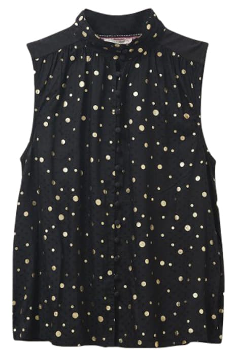 MIRRIE SLEEVELESS MIX TOP BLK PR by White Stuff