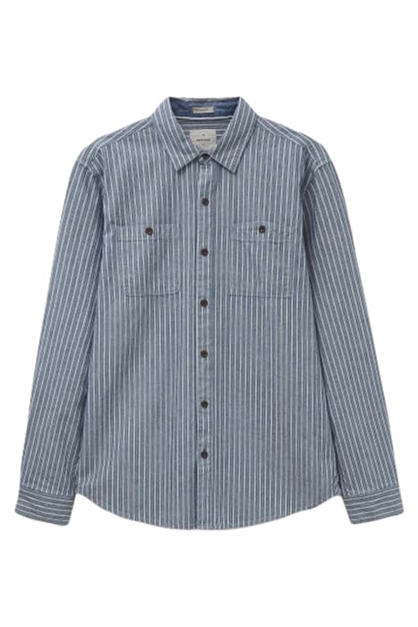 MELTON INDIGO STRIPE SHIRT INDIGO BLE by White Stuff