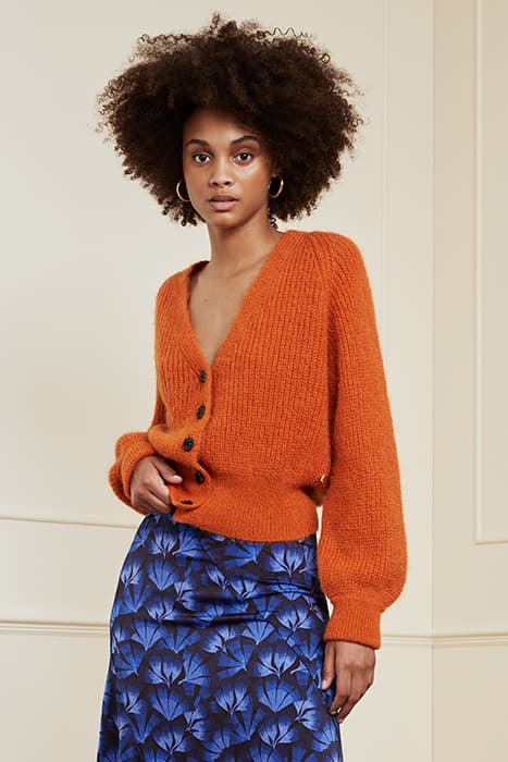 STARRY OTTE CARDIGAN BURNT ORANGE by Fabienne Chapot