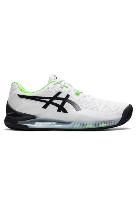 GEL-RESOLUTION 8 CLAY WHITE/GREEN GECKO by ASICS