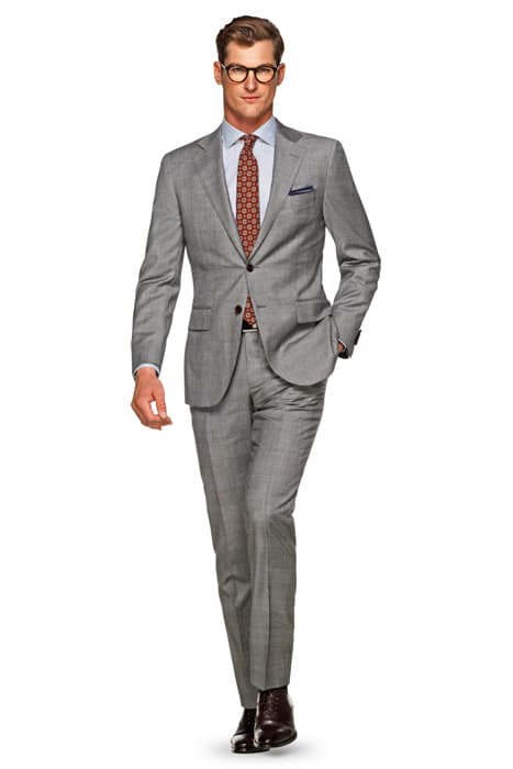 MID GREY CHECKED LAZIO SUIT by Suitsupply