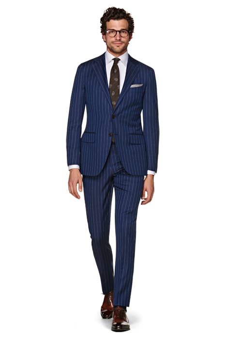 NAVY STRIPED LAZIO SUIT by Suitsupply