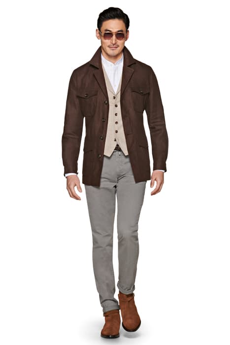 LIGHT BROWN WAISTCOAT by Suitsupply