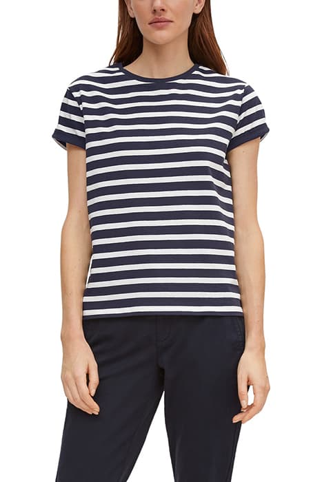 STRIPE SHIRT DARK BLUE by Comma