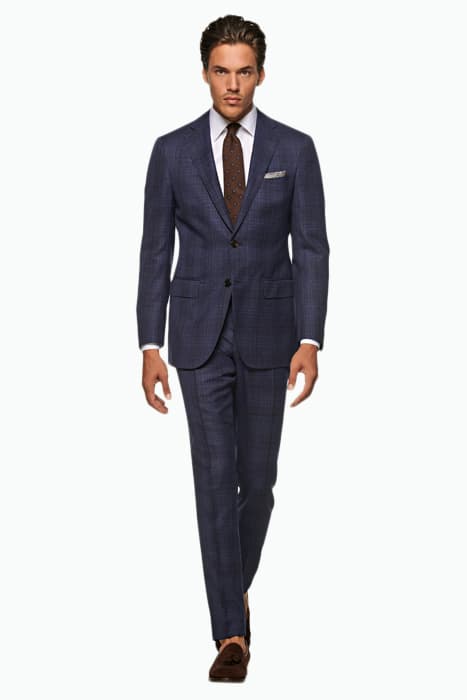 MID BLUE CHECKED SIENNA SUIT by Suitsupply