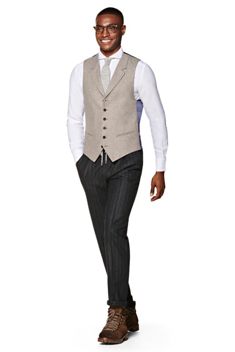 LIGHT BROWN WAISTCOAT by Suitsupply