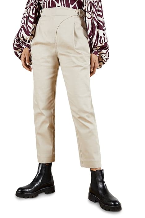 ALAIINA TAPERED TROUSER WITH TOP STITCH DETAIL STONE by Ted Baker