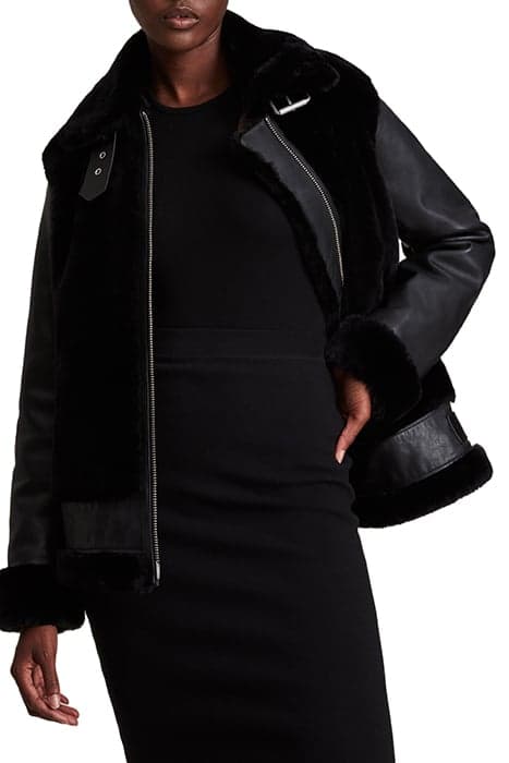 BEXLEY SHEARLING JAC BLACK by AllSaints