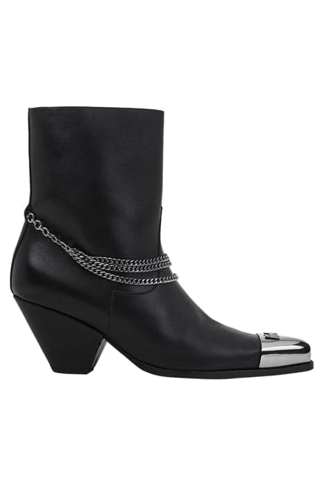 CHAIN WESTERN BOOTS BLACK by Marcell von Berlin