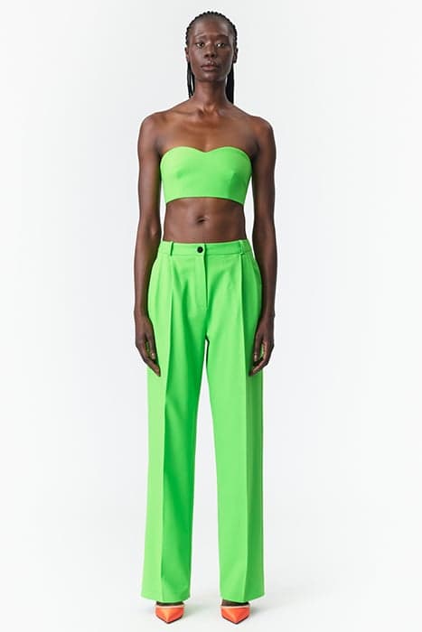 STRAPLESS BUSTIER TOP APPLE GREEN by Marcell von Berlin