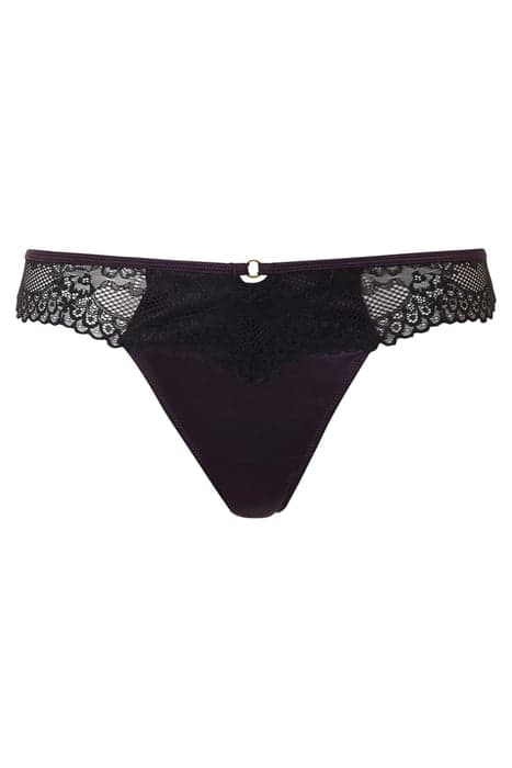 CO BO. THONG SATIN LACE FATAL VIOLET by Livera