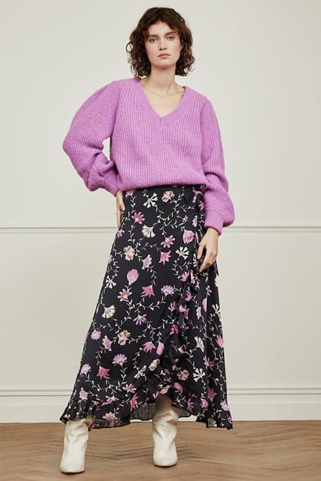 BOBO FRILL CATO SKIRT BLACK/LOVING LILAC by Fabienne Chapot