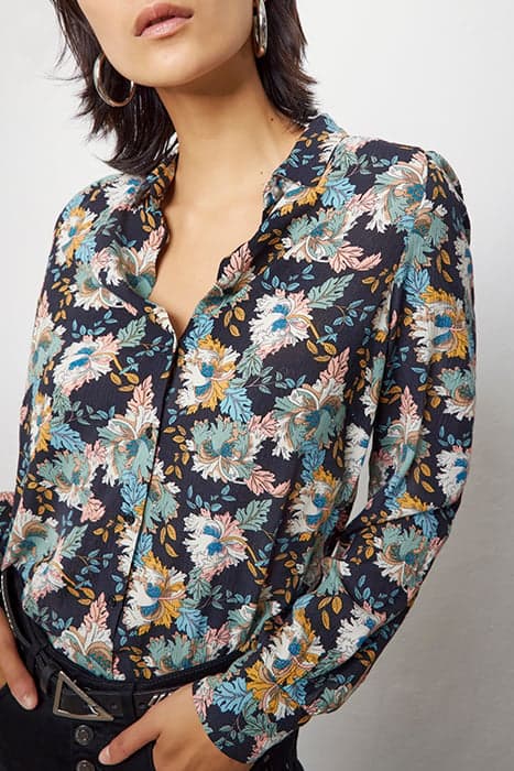 RETRO FLOWER PRINT ECOVERO® VISCOSE SHIRT by IKKS