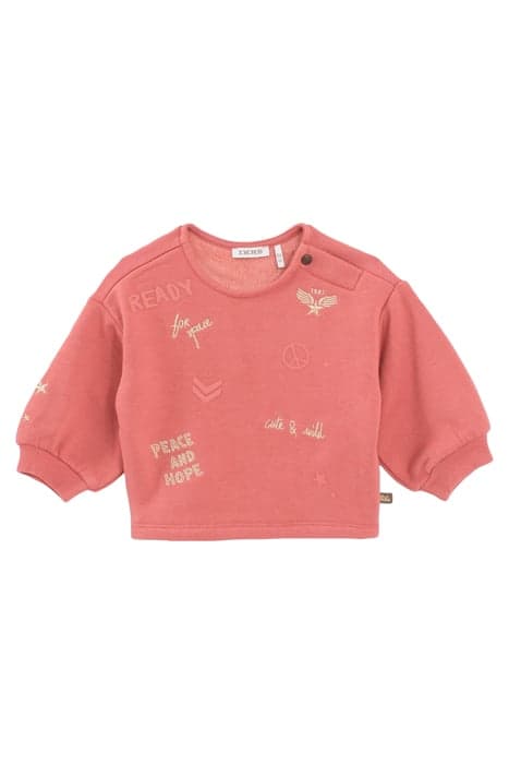 BABY GIRLS’ ROSEWOOD FLOCKED, EMBROIDERED SWEATSHIRT ROSEWOO by IKKS