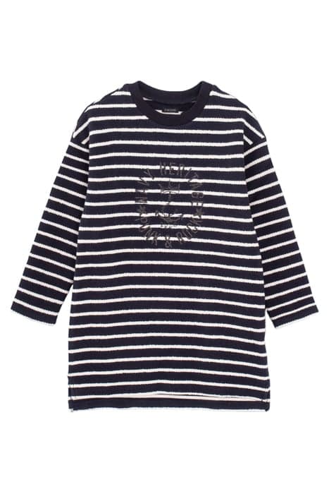 GIRLS’ NAVY STRIPED, EMBROIDERED SAILOR DRESS OFF-WHITE by IKKS