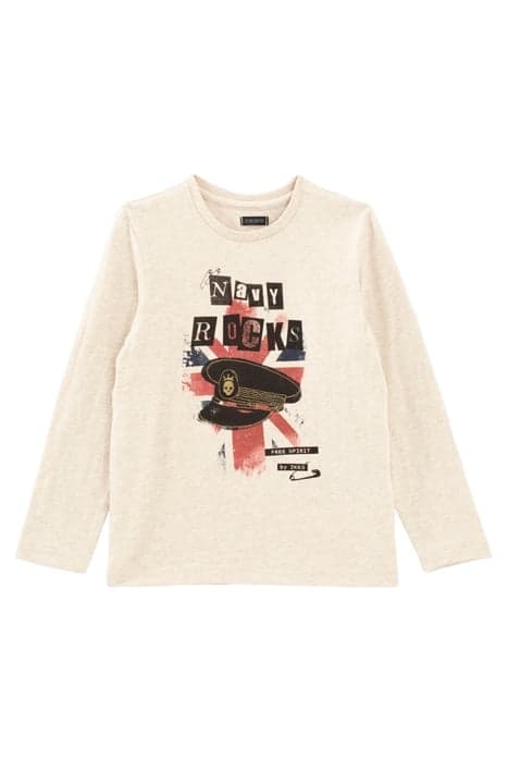 BOYS’ ECRU CAP AND FLAG IMAGE T-SHIRT MASTIC by IKKS