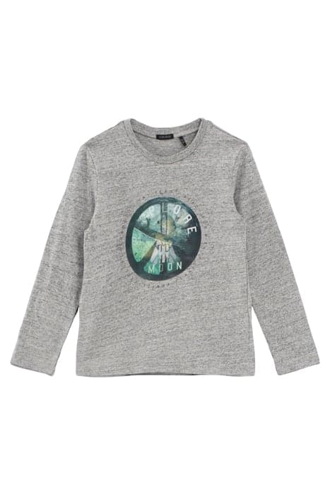 BOYS’ GREY T-SHIRT COTTON EARTH/ROCKET LENTICULAR IMAGE GREY by IKKS