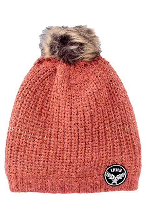 GIRLS’ ROSEWOOD BEANIE WITH GOLD LUREX RIBBING ROSEWOOD by IKKS