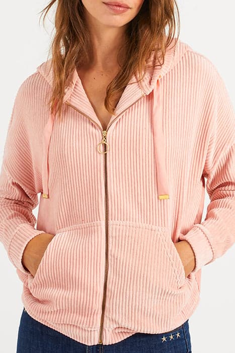 SWEET PINK CORDUROY HOODED JACKET by ICODE