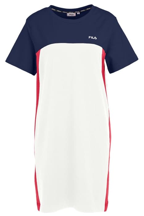 BALIKESIR TEE DRESS BRIGHT WHITE-MEDIEVAL BLUE-TRUE RED by FILA