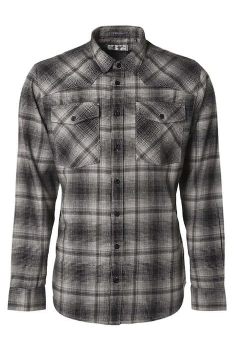 SHIRT BUTTON CLOSURE CHECK RESPONSIBLE CHOICE CHALK by No Excess