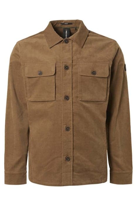 OVERSHIRT BUTTON CLOSURE CORDUROY STRETCH SAND by No Excess