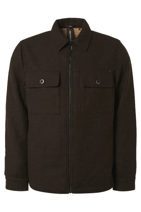 OVERSHIRT ZIPPER CLOSURE WITH WOOL COFFEE by No Excess