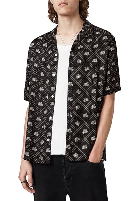 ROSE CHECK SS SHIRT JET BLACK by AllSaints