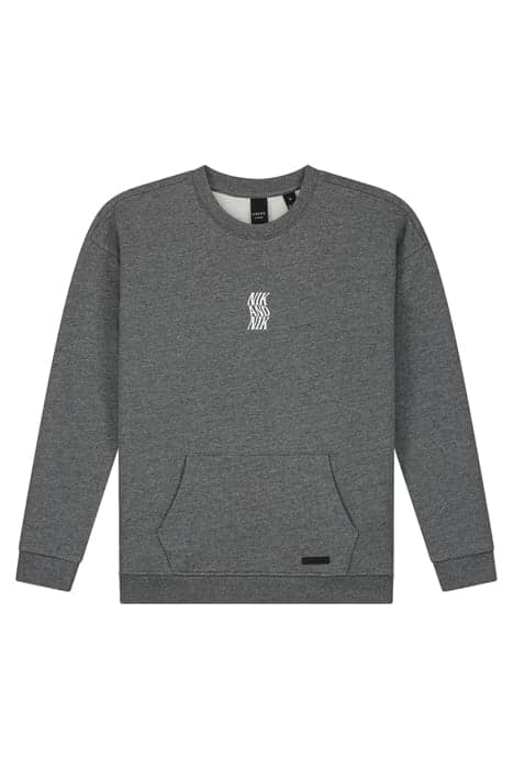 SWIRL LOGO SWEATSHIRT DARK GREY MELANGE by NIK & NIK