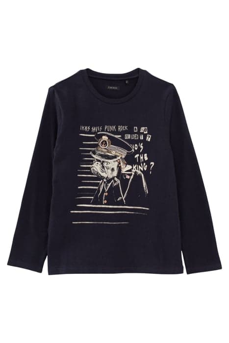 TEE SHIRT ML NAVY FONCÉ MO OFF-WHITE by IKKS