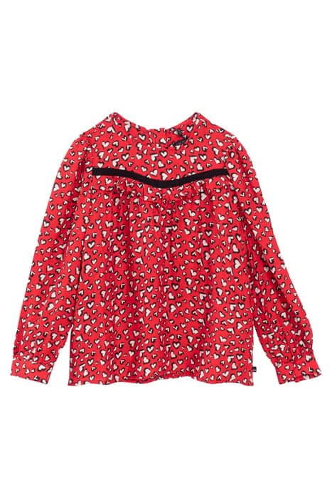 GIRLS’ RED MINI ME BLOUSE WITH HEART PRINT RED by IKKS