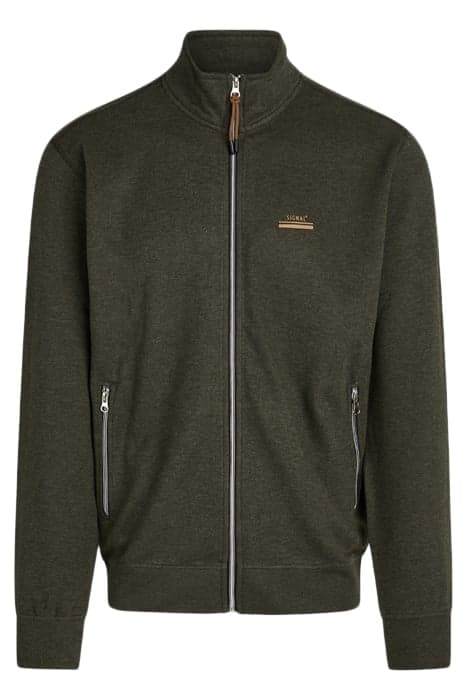 KRIS FULL ZIP GREEN MOOR MELANGE by Signal