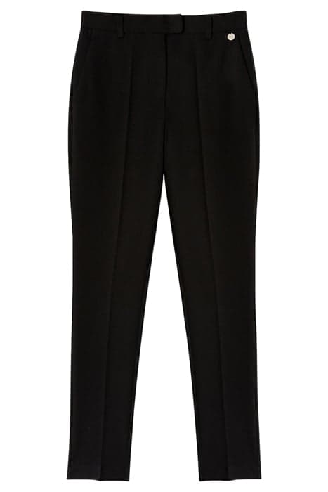 COLOUR BLOCK REGULAR TROUSERS BLACK by Motivi