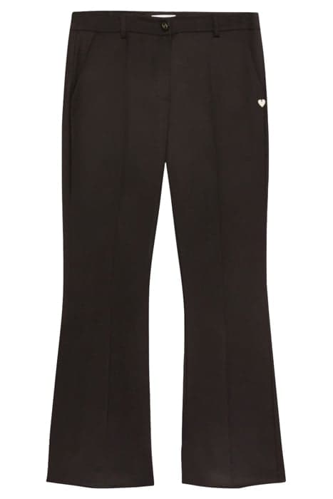 FLARED SOLID COLOUR TROUSERS BLACK by Motivi