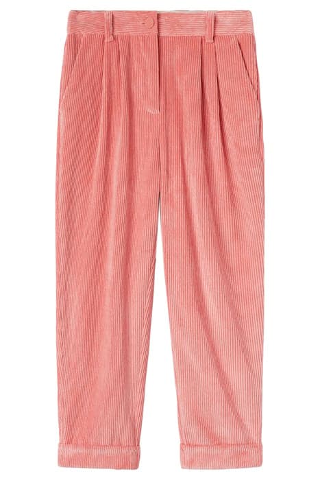 VELVET CARROT FIT TROUSERS PINK by Motivi